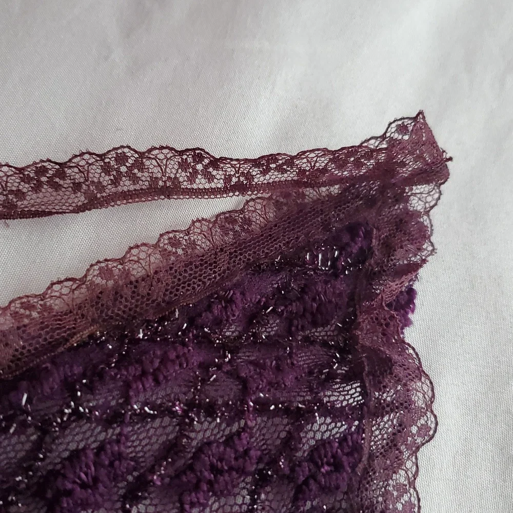 Hair Wrap Bandanas, Black And Purple/Maroon